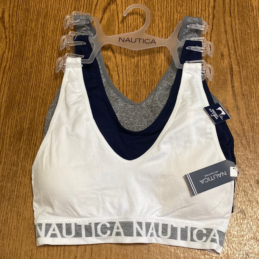 Nautical Intimates set of 2 bras, size S, NWT
